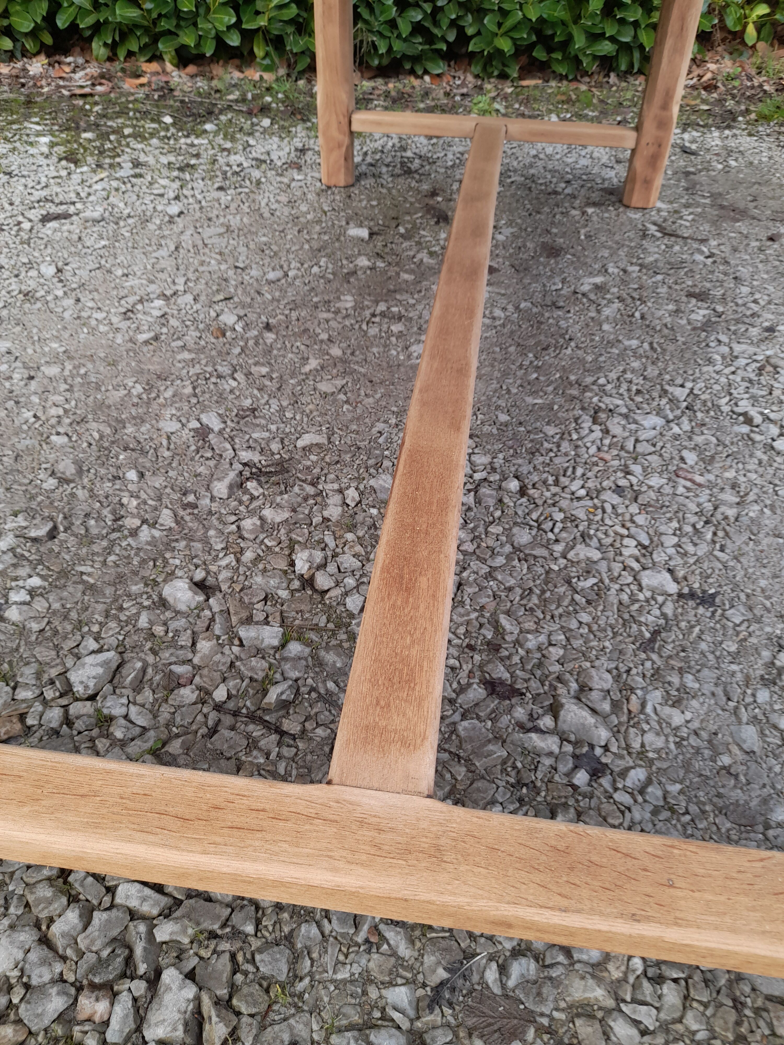 Farm table in solid oak wood raw