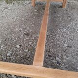 Farm table in solid oak wood raw