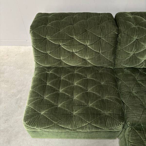 Modular corduroy lounge sofa by Laauser, 1970s