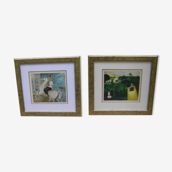 Pair of lithographs by Nahum Gutman