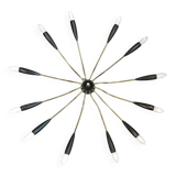 Plafonnier style années 1950/lampe Sputnik, 12 lumières
