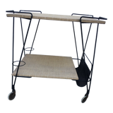 Two-tray rolling service by Mathieu Matégot