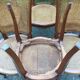 Vintage regency cherry chairs with canned backrests and seats
