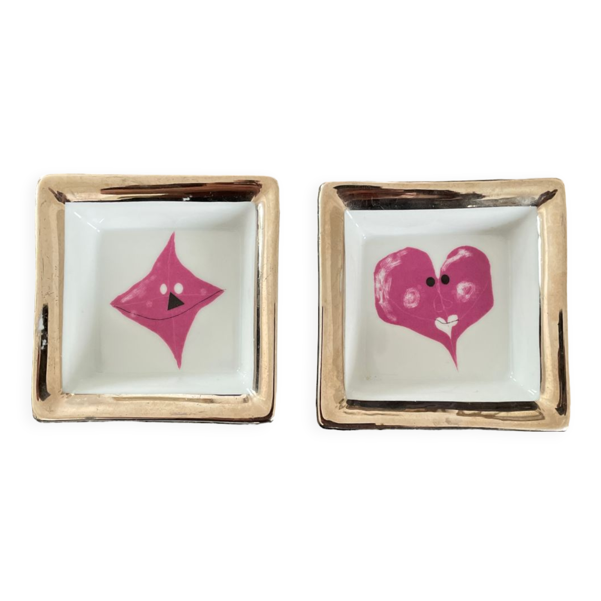 Duo of ashtrays Christian Lacroix in porcelain
