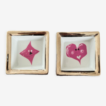 Duo of ashtrays Christian Lacroix in porcelain