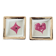 Duo of ashtrays Christian Lacroix in porcelain