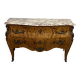 Louis XV style inlaid chest of drawers