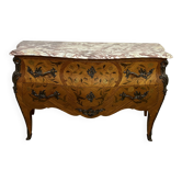 Louis XV style inlaid chest of drawers