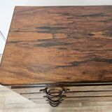 Art Decò chest of drawers from the 1940s in mahogany and briar