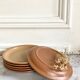 6 assiettes à dessert en grès