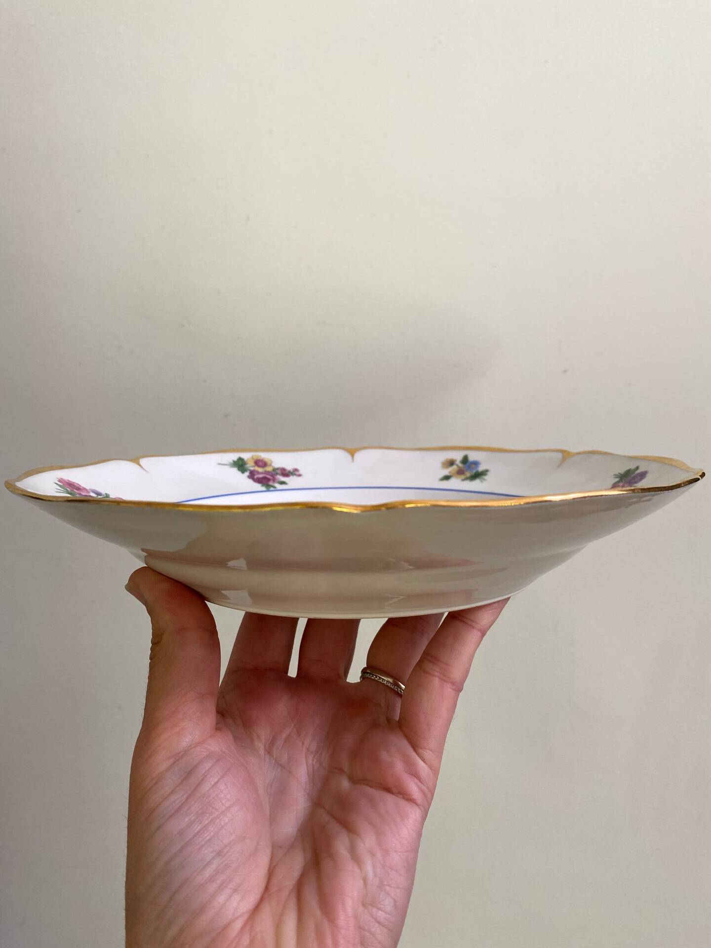 8 deep plates in Foëcy porcelain - 1930