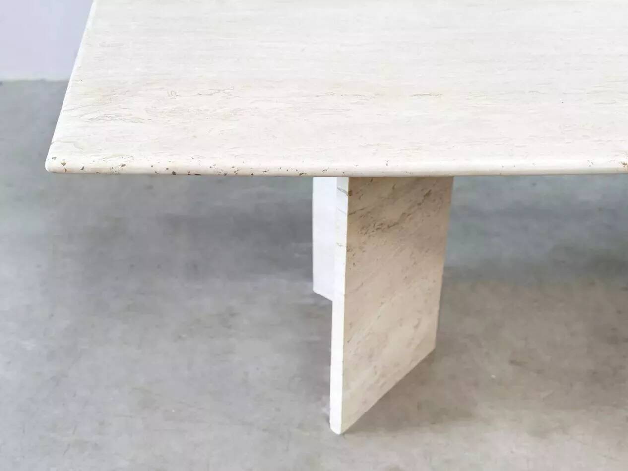 High-End Dining Table in Travertine