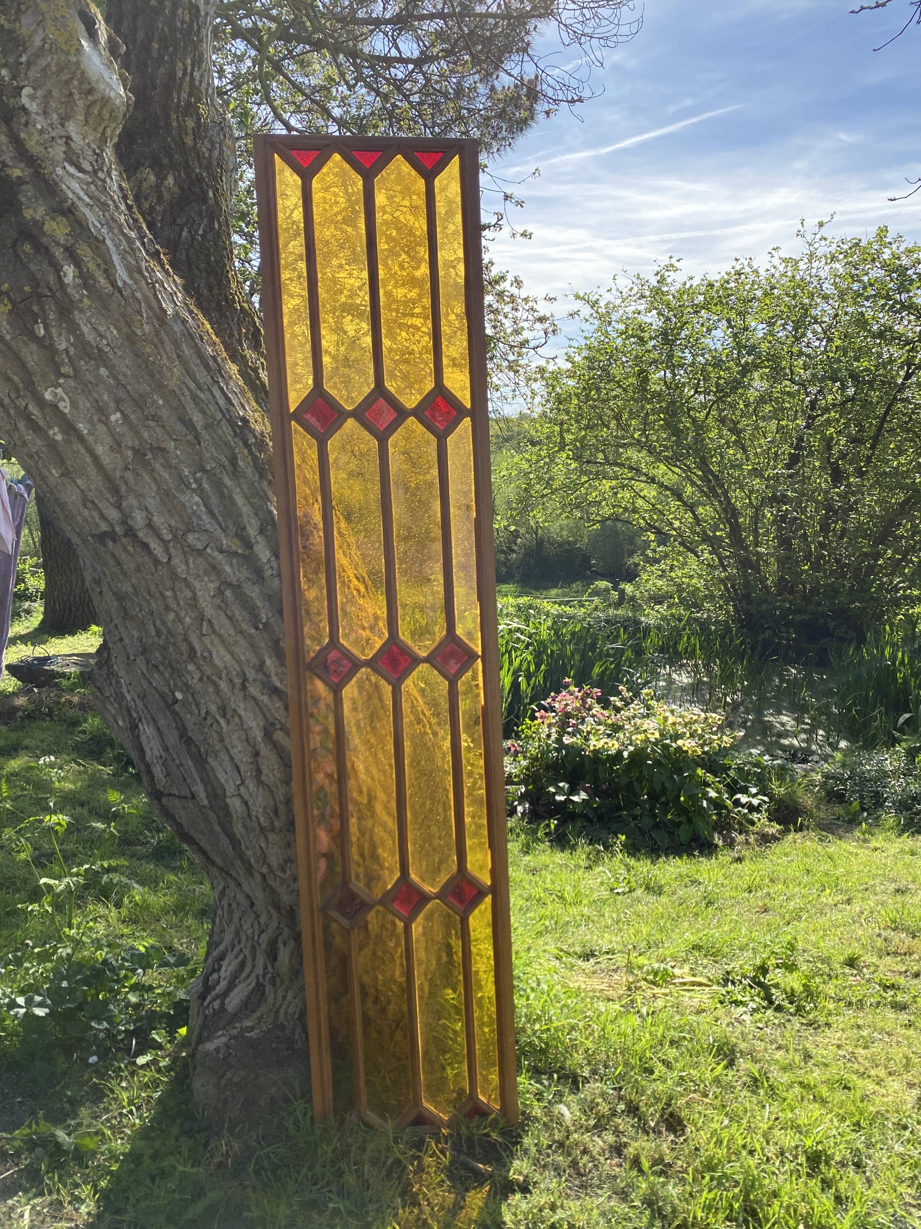 Vitaril, Wood and glass panel, 41X193.5