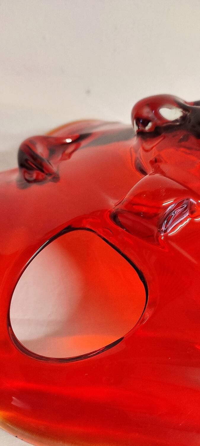 Centro de mesa de cristal de Murano. Italy, 1980s.