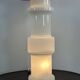 Vintage Murano glass lamp in opaline white, Doria, Italy, 1970.
