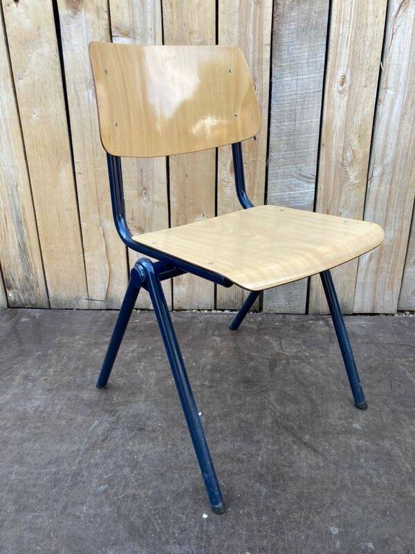 Vintage Galvanitas S35 chair – blue compass frame