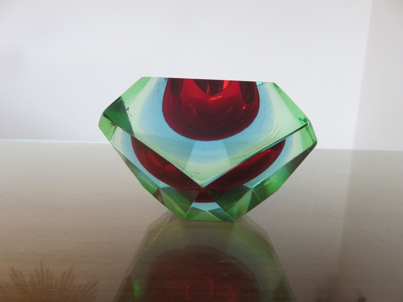 Sommerso Murano glass ashtray by Flavio Poli for Seguso 1960
