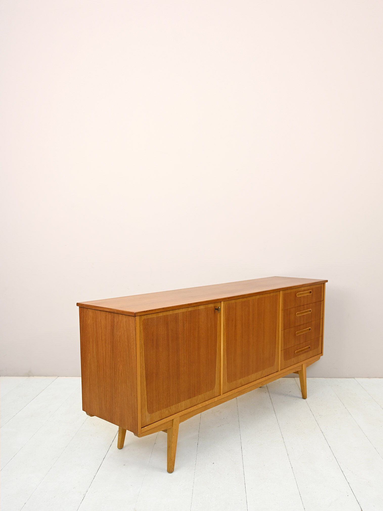 Teak and oak modernism sideboard