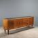 Vintage buffet in walnut veneer and burl, 1950s design.
