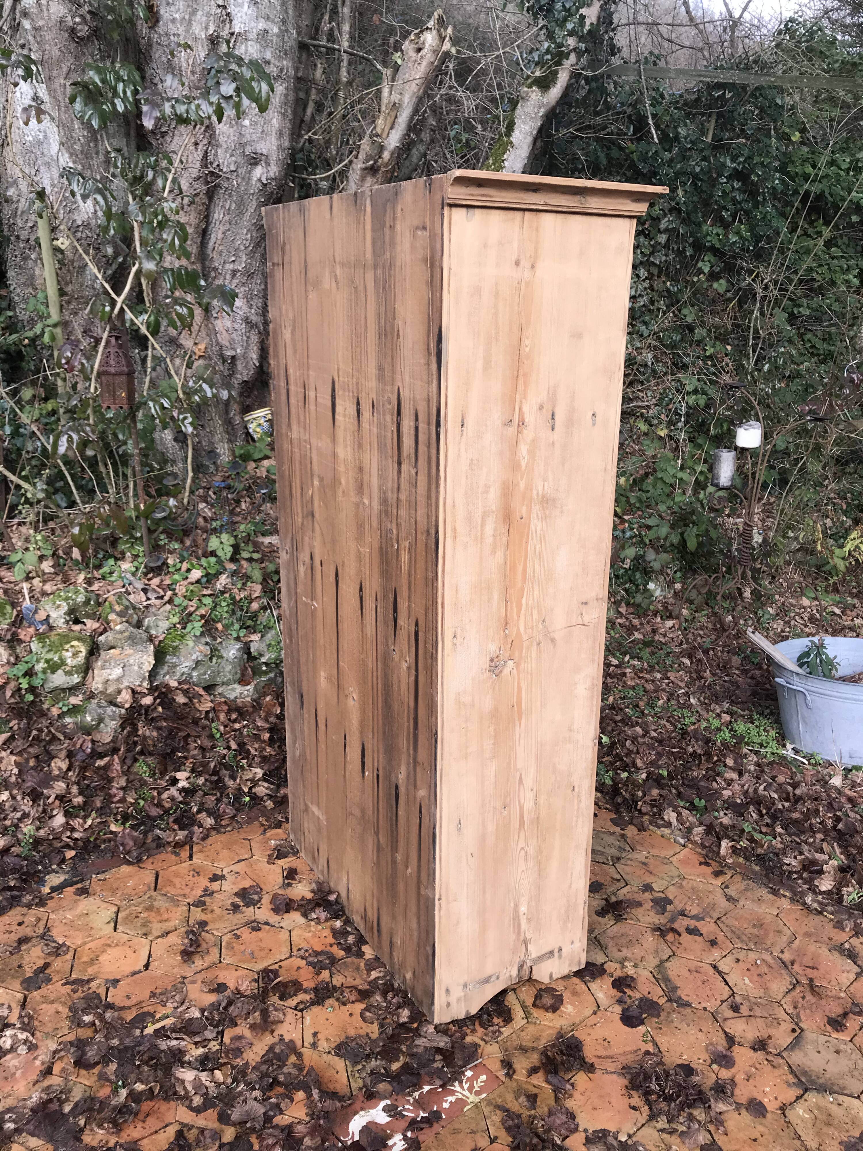 Wardrobe 1 door in solid pine