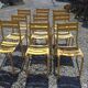 Vintage iron bistro chairs x 9