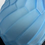 Art Deco vase in frosted blue glass