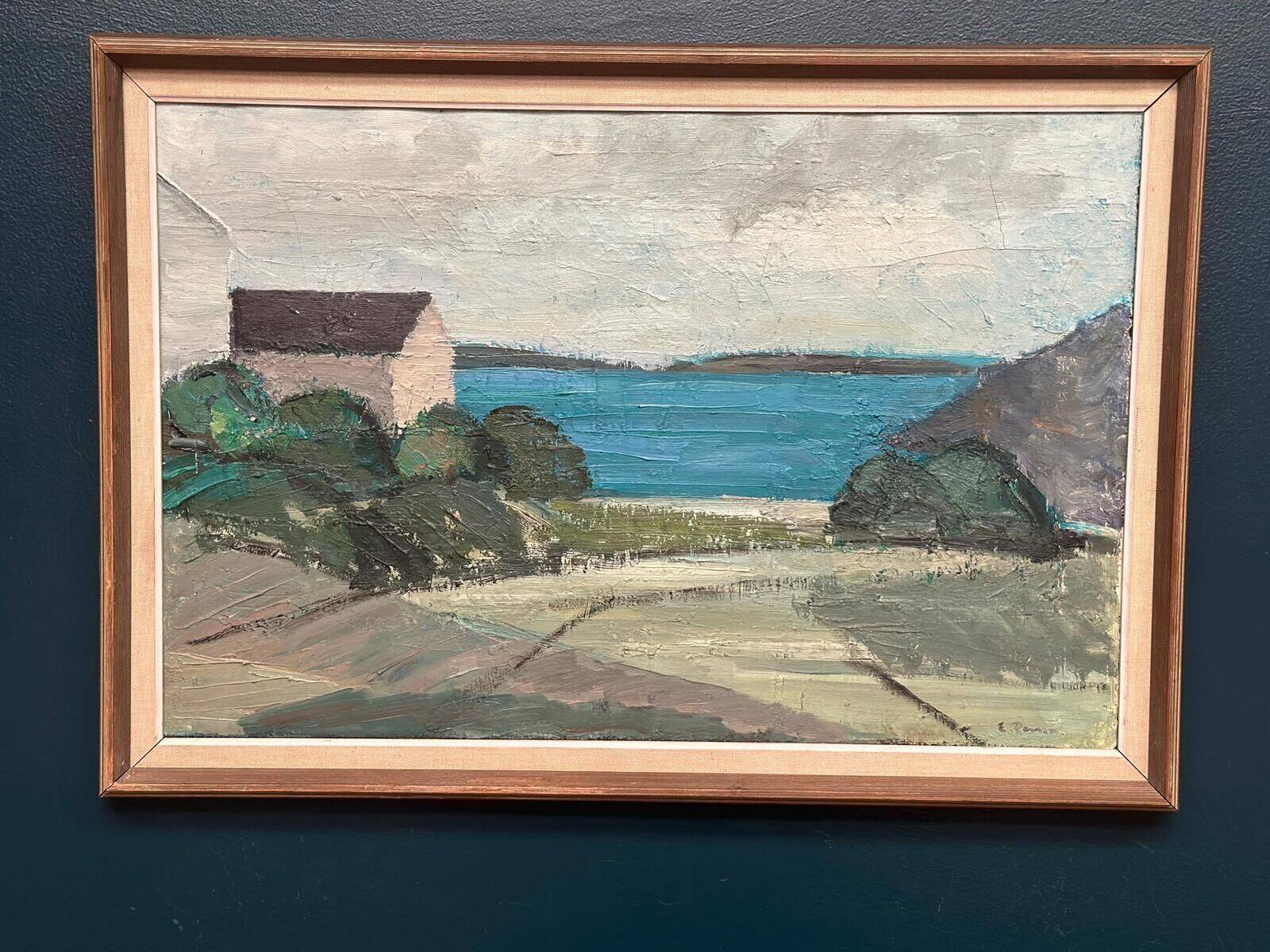 Swedish Oil on Panel – “Coastal Motif” by Einar Persson – Signed – Vintage