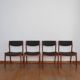 4 chaises vertes danoises estampillées