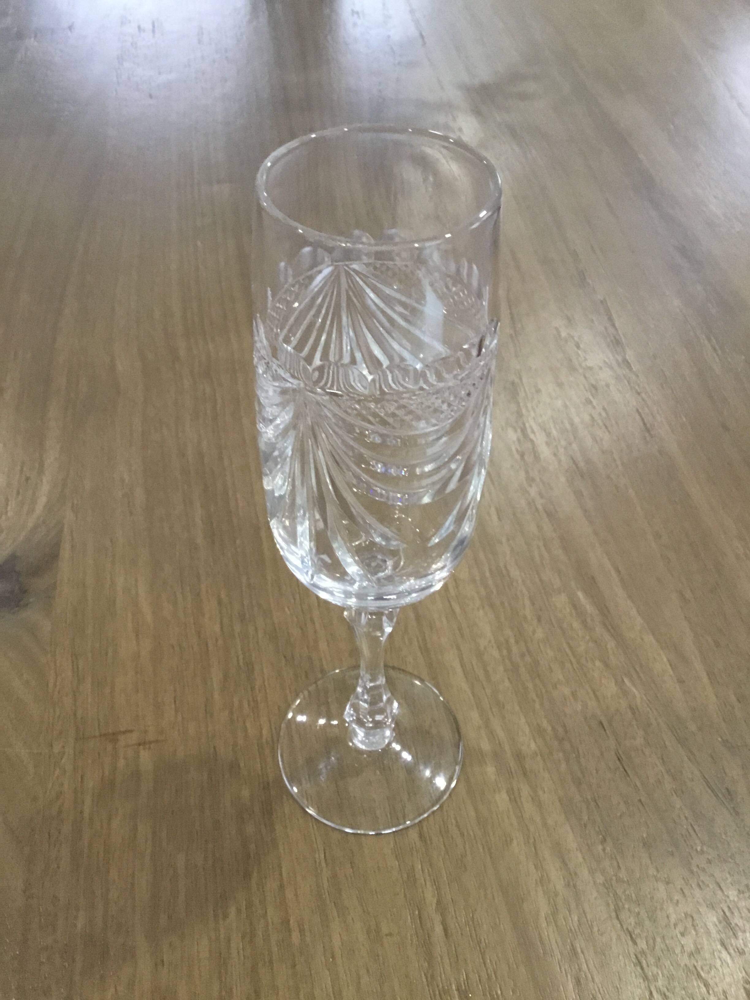 Carafe and crystal glasses