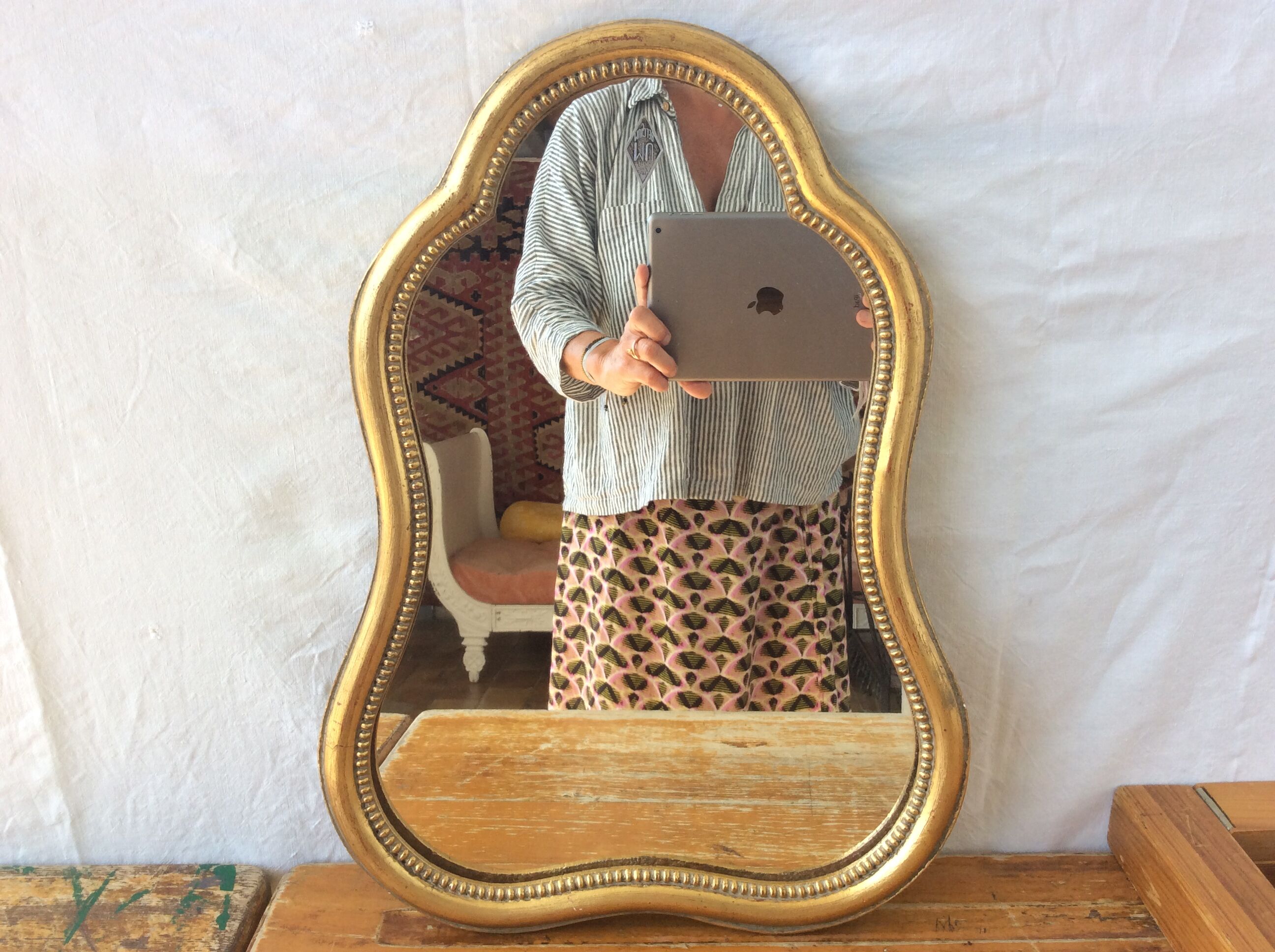 Vintage oval mirror  - 45x33cm