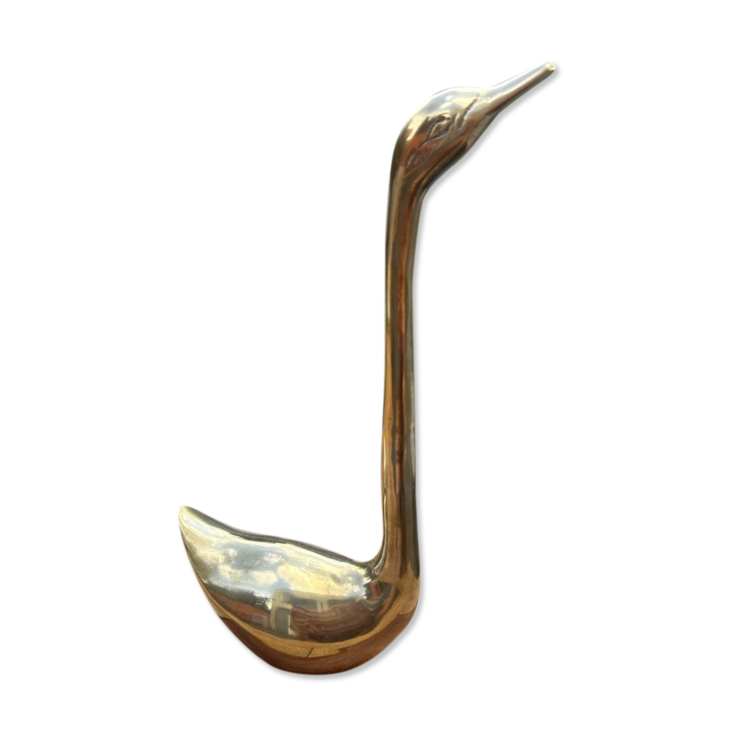 Vintage brass swan