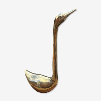 Vintage brass swan