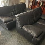 Leather sofa set