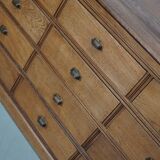 Antique French Light Oak Apothecary / Filing Cabinet, 1920/30s