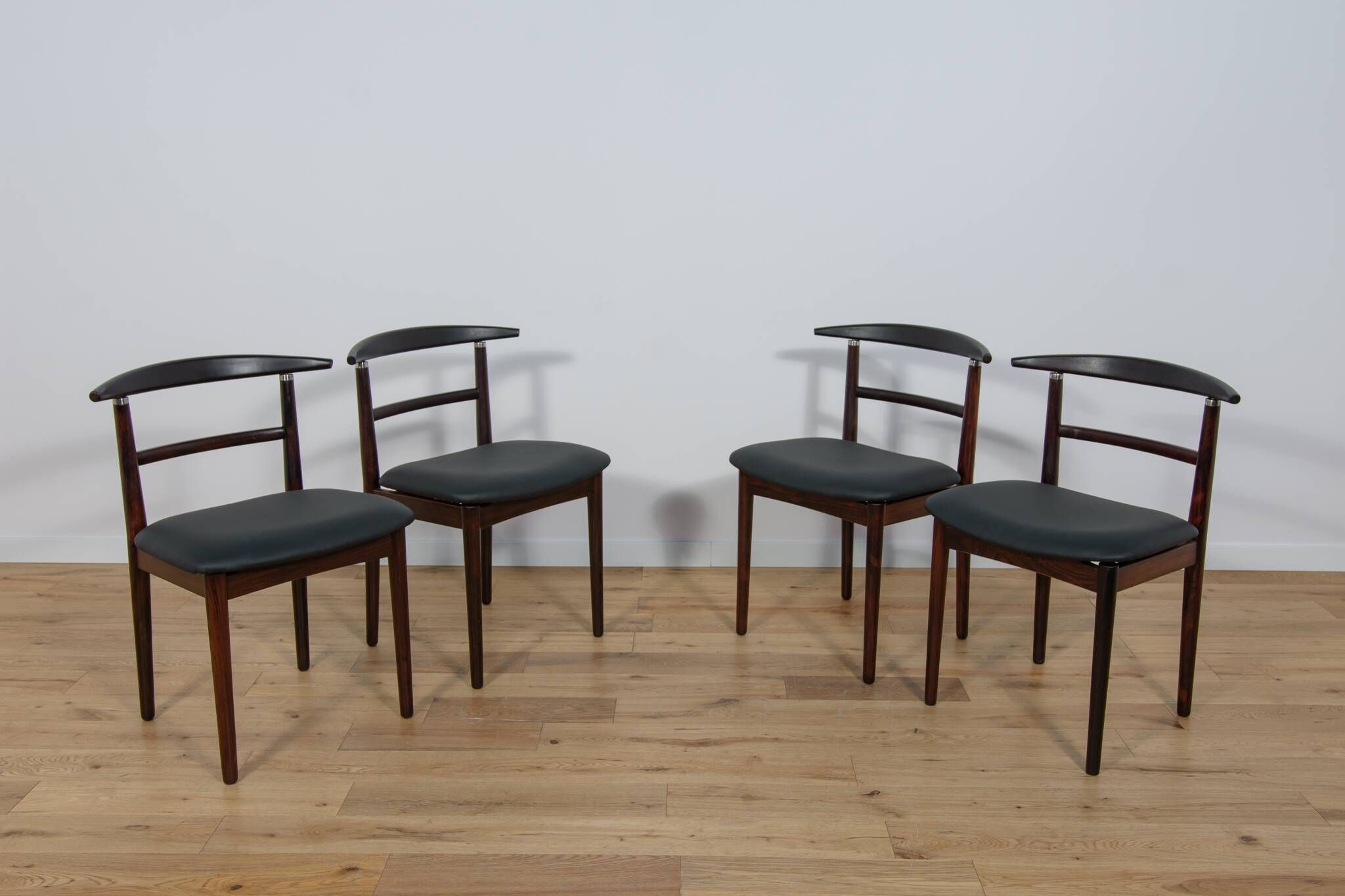 Rosewood Dining Chairs by Helge Sibast & Børge Rammerskov, Denmark, 1960s, Set of 4