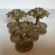 Bougeoir trio de fleurs en laiton