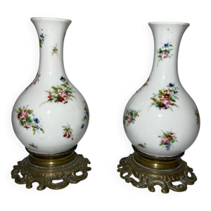 paire de vases anciens - porcelaine