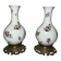 Pair of antique vases in hand-painted porcelain and bronze – Décor