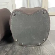 Pair of faux leather armchairs from the 1980s