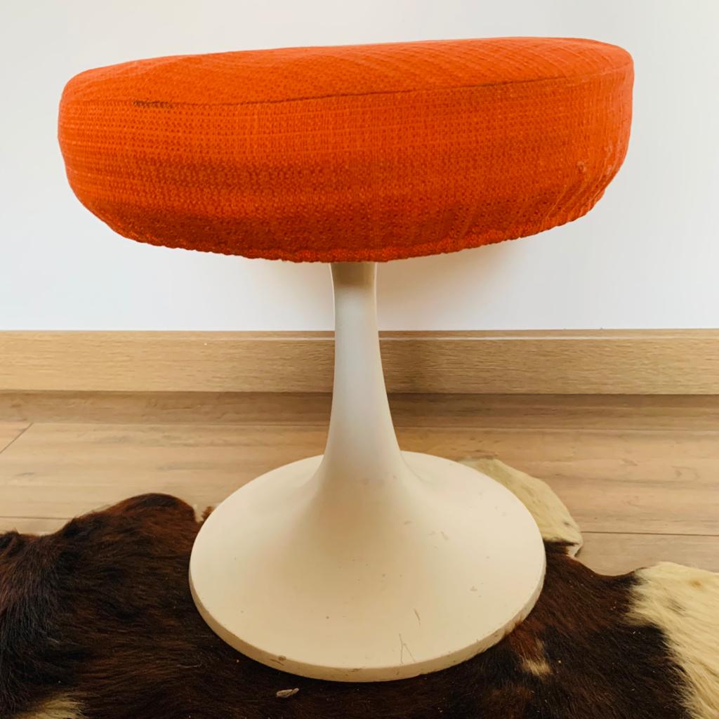 Stool fabric orange foot tulip
