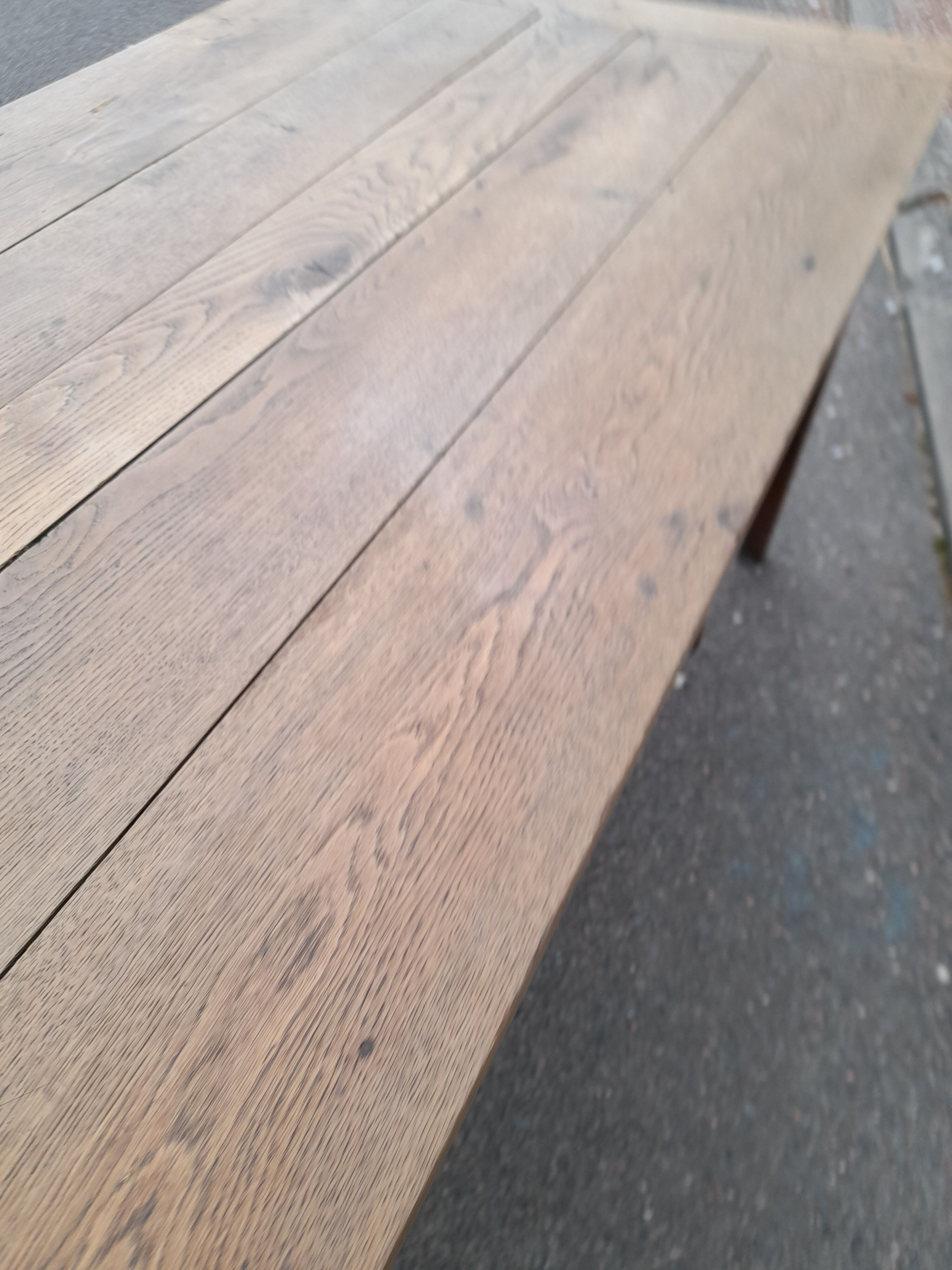 Old farm table 1900 in oak -1m67