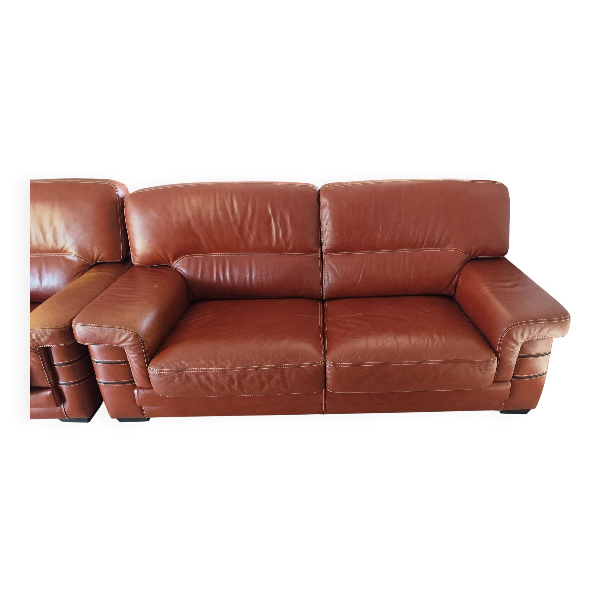3-seater leather sofa