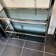 Library n2 display shelf modular wall unit glass and chrome vintage 70s