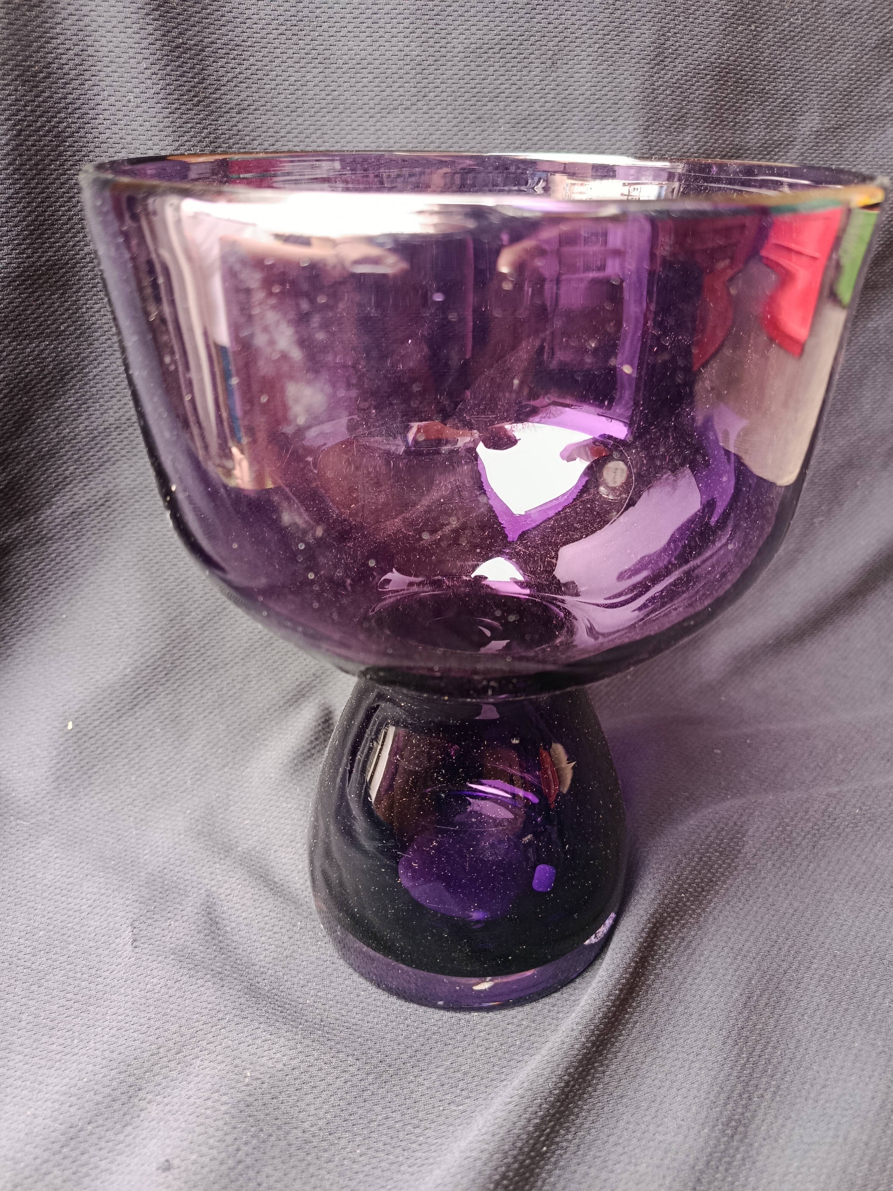 Purple glass vase