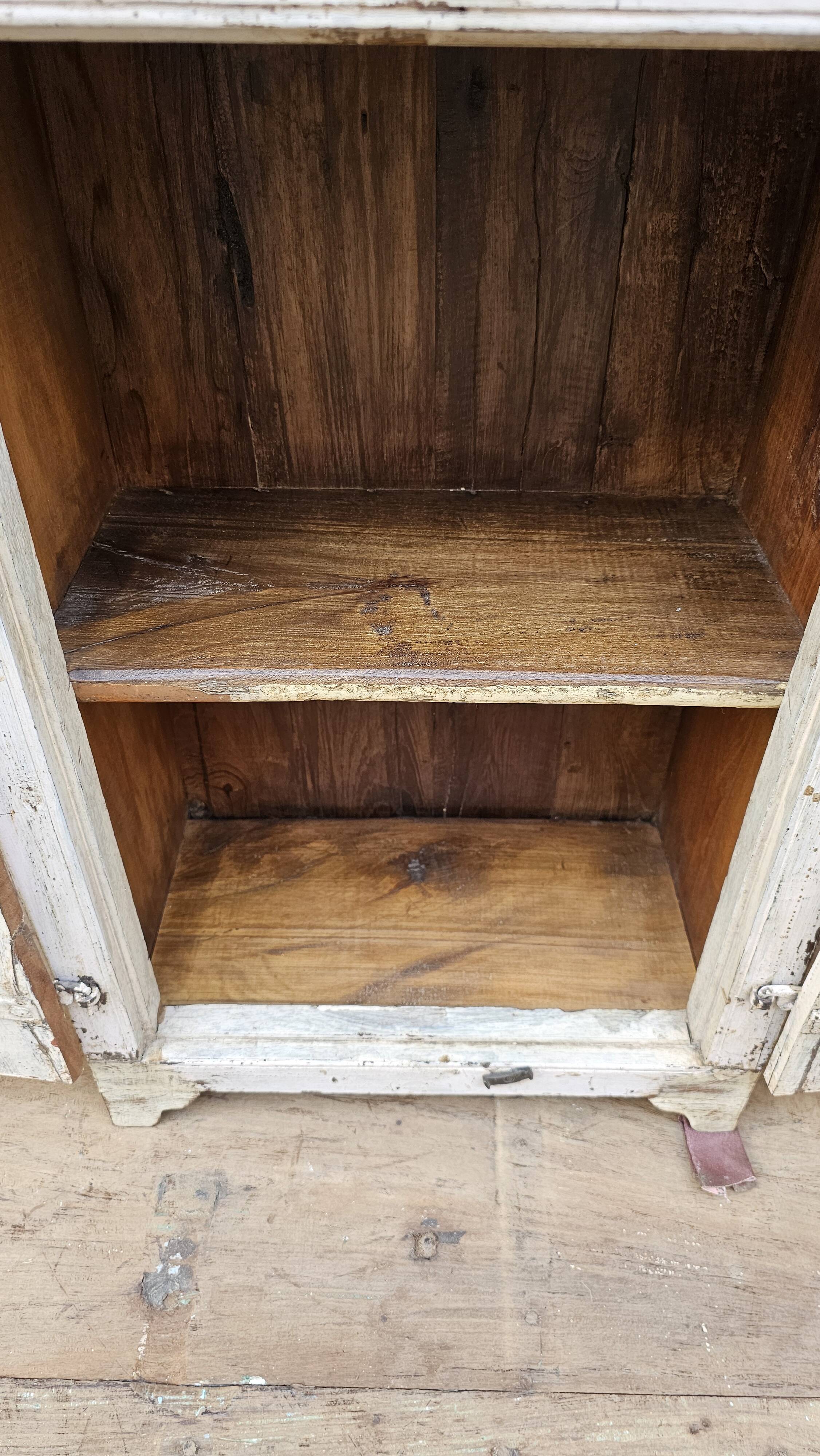Antique bedside table - tribal cabinet in Burmese teak