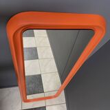 XXL orange Quadro mirror by Schönbuch 1970s