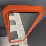 XXL orange Quadro mirror by Schönbuch 1970s