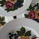 6 vintage deep plates, floral pattern