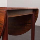 Arne Vodder style rosewood drop-leaf dining table, Denmark, 1960s