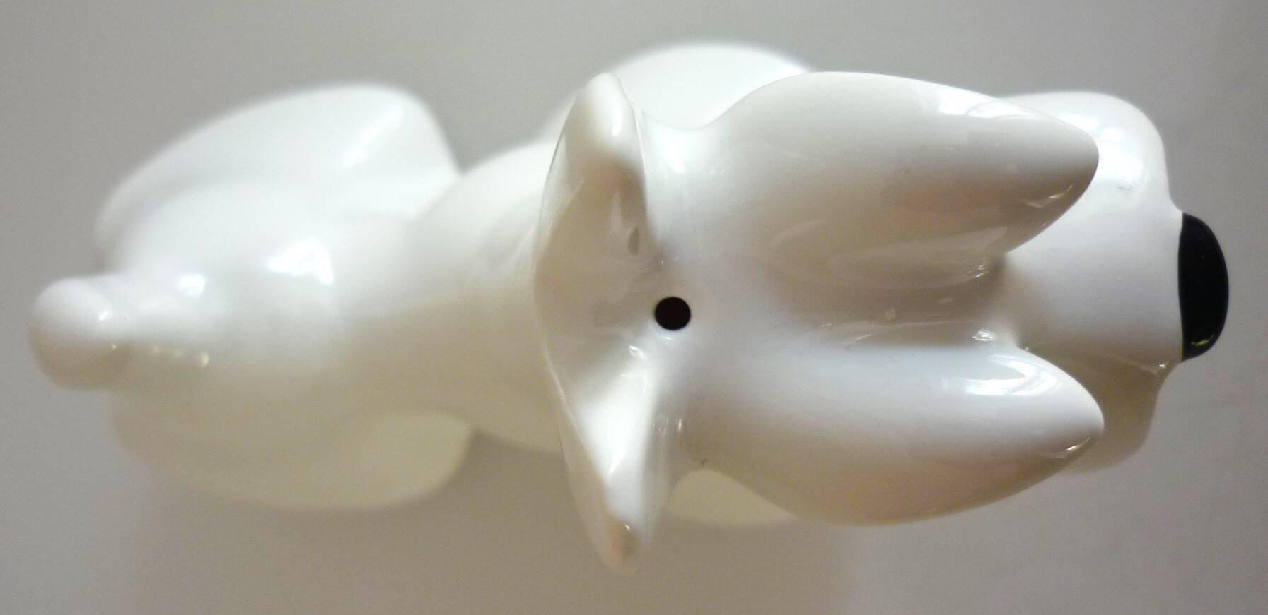 Salt and pepper shakers, glazed ceramic, Scottish terrier dog, signed